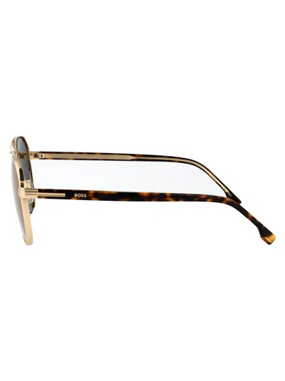 Hugo Boss Boss Gold Stainless Steel Sunglasses In Neutral