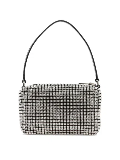 Alexander Wang Heiress Medium Pouch Shoulder Bags Silver