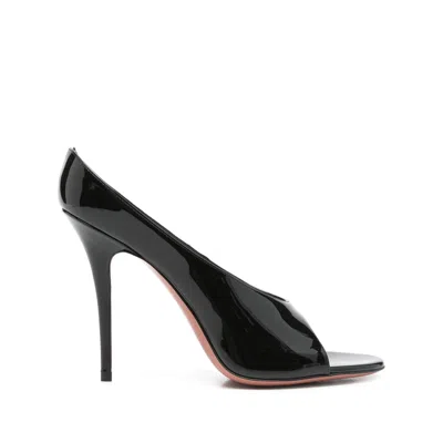 Amina Muaddi Anok Slipper 105 Patent Black 105 Mm Sm