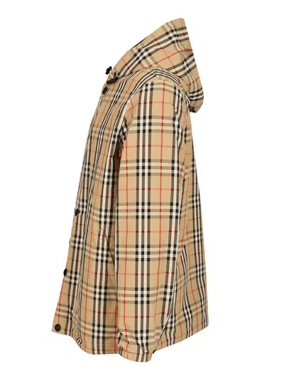 Burberry Man Coat Sand Size L Polyamide In Multi