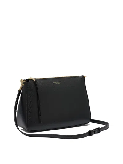 Tory Burch Perry Leather Shoulder Bag In Black