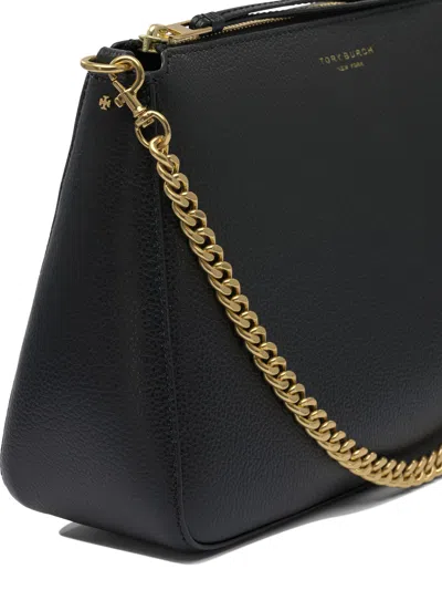 Tory Burch Perry Leather Shoulder Bag In Black