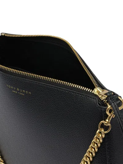 Tory Burch Perry Leather Shoulder Bag In Black
