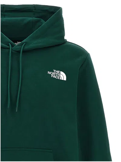 The North Face Hooded Sweater With Ribbed Cuffs And Hem In Green