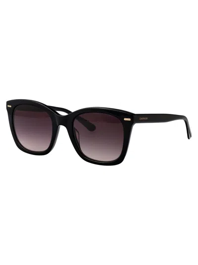 Calvin Klein Squared Sunglasses Ck21506 S 001 In Black