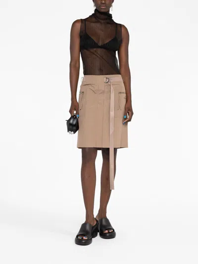 Fendi Belted A-line Mini Skirt