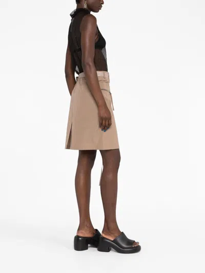 Fendi Belted A-line Mini Skirt