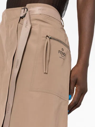 Fendi Belted A-line Mini Skirt