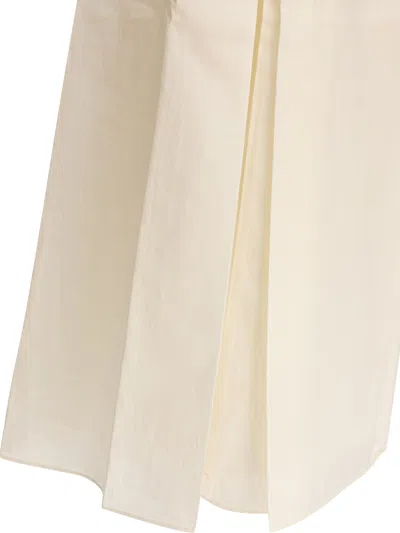 Loulou De Saison Carmen Gathered Maxi Cotton-silk Skirt In White