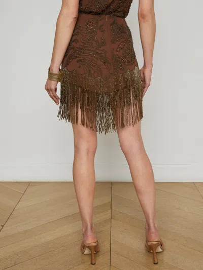 L Agence Eulla Embellished Mini Skirt