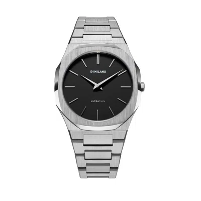 D1 Milano Ens Silver D1-utbj40 Ultra Thin Stainless-steel Quartz Watch In Metallic