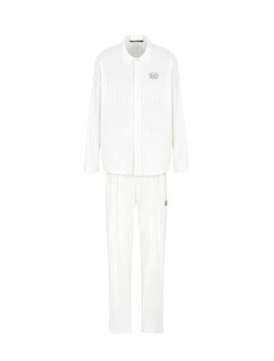 Ea7 Golf Pro Ventus7 Technical-fabric Shirt And Trousers Set In White
