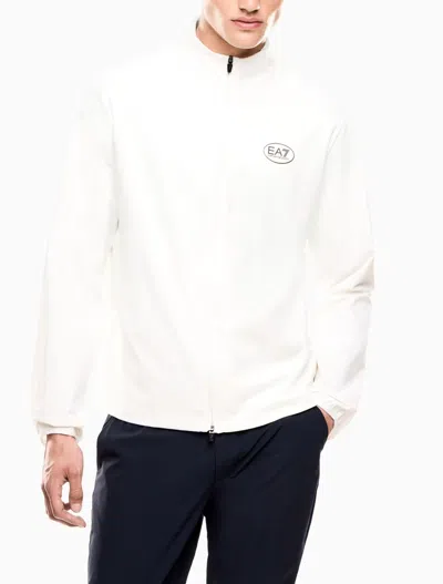 Ea7 Golf Pro Ventus7 Technical Fabric Jacket In White
