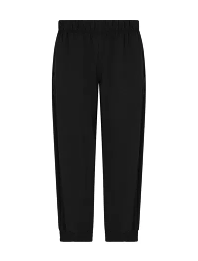 Ea7 Elastic Loose Long Cuff Fitness Training Sweatpants In Black