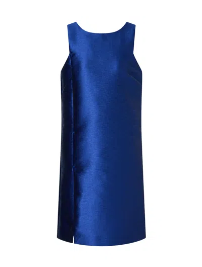 Emporio Armani Short Dress In Shantung-effect Fabric