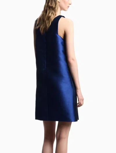 Emporio Armani Short Dress In Shantung-effect Fabric