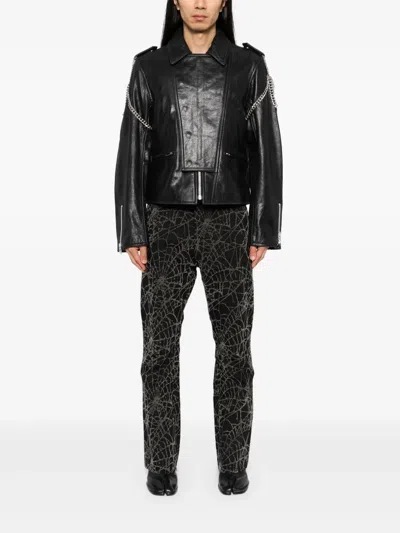 Masu Flocky-web Flared Trousers