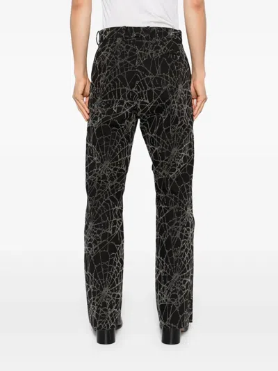 Masu Flocky-web Flared Trousers