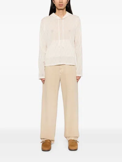 Masu Angel Mesh Hoodie In Neutral