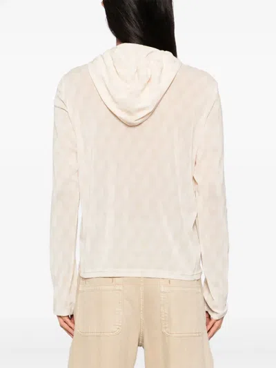 Masu Angel Mesh Hoodie In Neutral