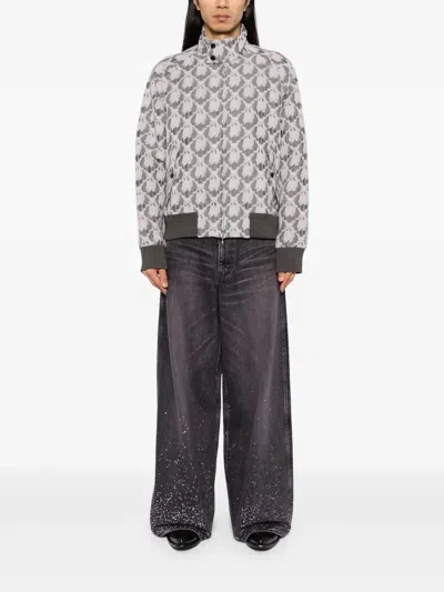 Masu Bat-jacquard Drizzler Jacket In Pink