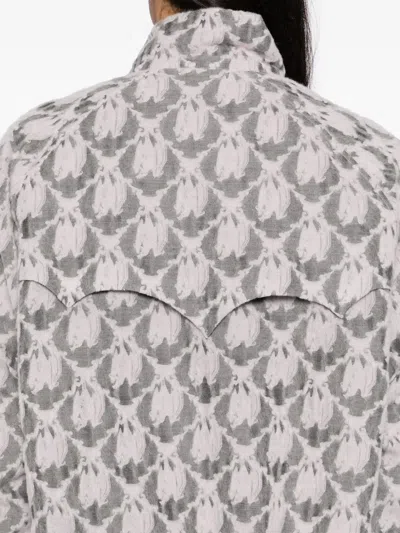 Masu Bat-jacquard Drizzler Jacket In Pink