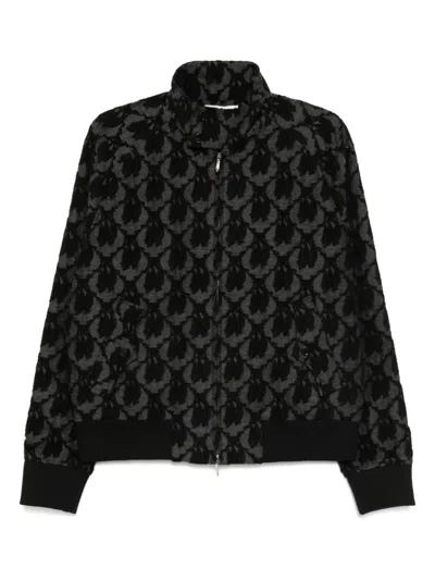 Masu Bat Jacquard Drizzler Jacket In Black