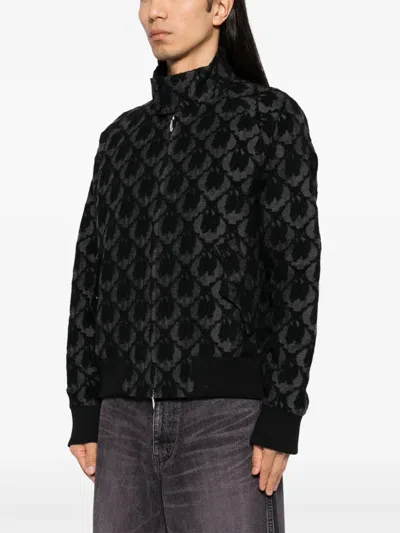 Masu Bat Jacquard Drizzler Jacket In Black