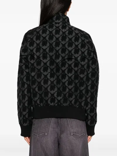 Masu Bat Jacquard Drizzler Jacket In Black