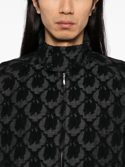Masu Bat Jacquard Drizzler Jacket In Black