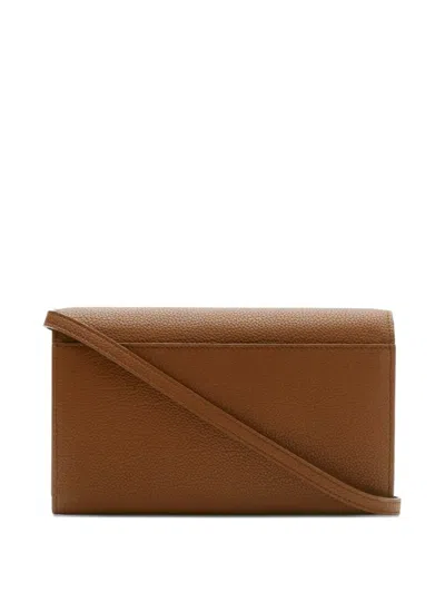 Burberry Leather Cotswolds Strap Wallet In Brown