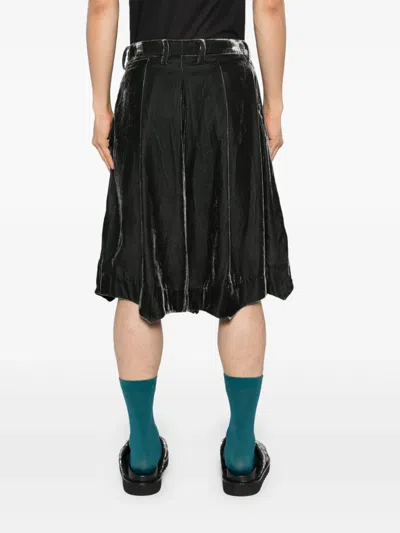 Masu Velvet Bat Shorts In Gray