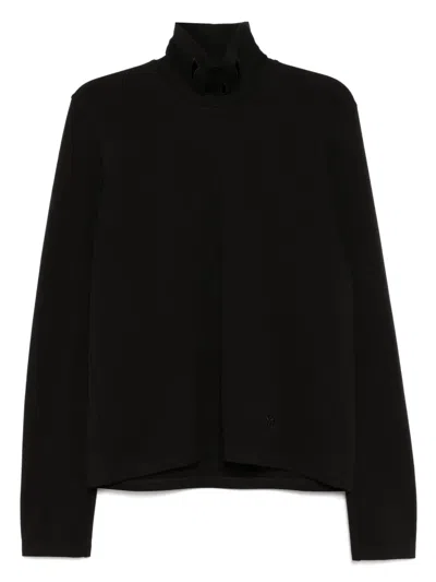 Masu Logo-embroidered T-shirt In Black