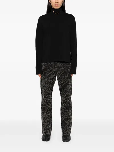 Masu Logo-embroidered T-shirt In Black