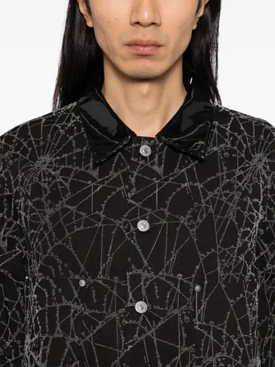 Masu Flocky-web Jacket In Black