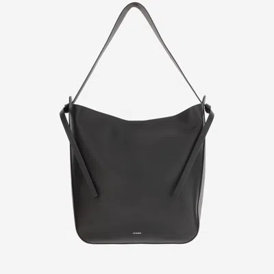 Jil Sander Borsa A Mano Knot Mini In Pelle Nera  Donna In Black