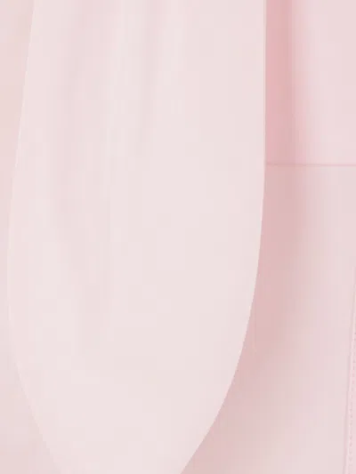 Loewe Poplin Shirt With Pleated Neck Tie In Pink