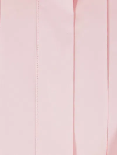 Loewe Poplin Shirt With Pleated Neck Tie In Pink