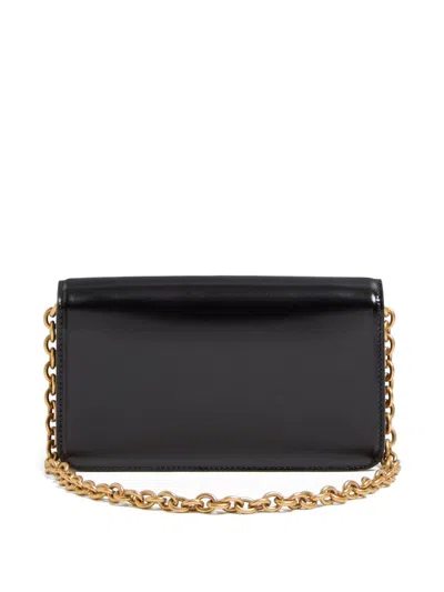 Valentino Garavani Vain Small Vlogo Leather Clutch Bag In Black