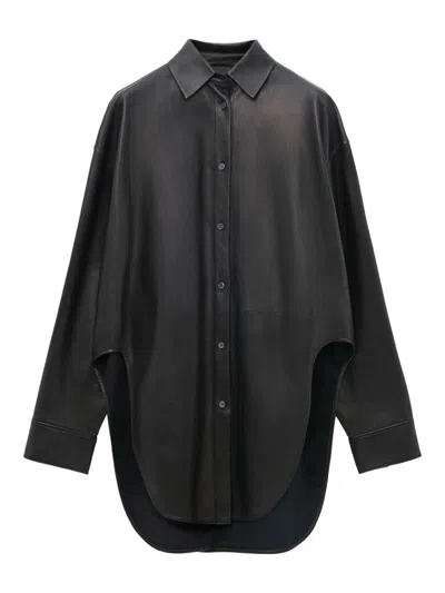 Loewe Lambskin Shirt In Black