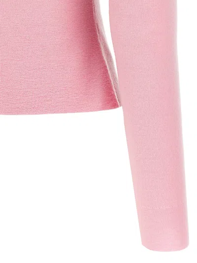 Self-portrait Merino Wool Cardigan In Pink