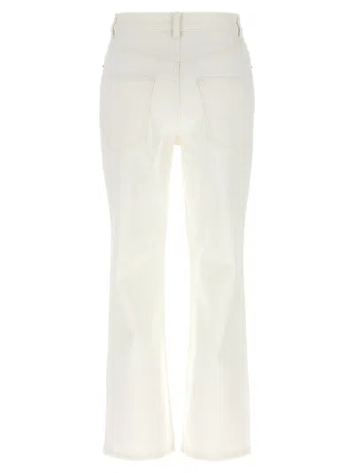 Tory Burch Cropped Denim Jeans With Flared Leg