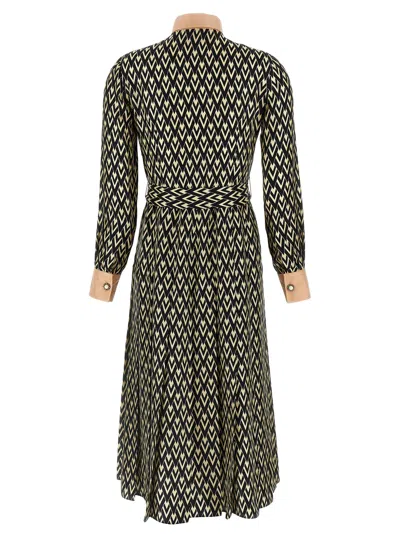 Valentino Este\n\nmidi Twill Dress With All The In Brown