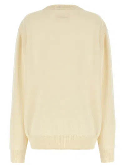 Jil Sander Wool Blend Crew Neck Sweater In Neutral