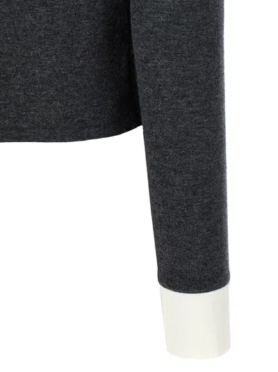 Self-portrait Cardigan With Contrasting Collar In Black