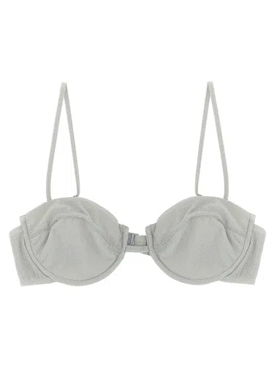 Mc2 Saint Barth Adjustable Straps 'salina' Bikini Top In Gray