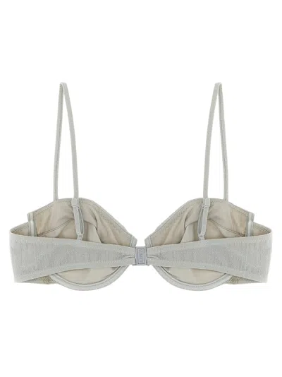 Mc2 Saint Barth Adjustable Straps 'salina' Bikini Top In Gray