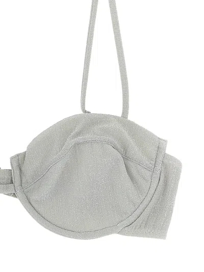 Mc2 Saint Barth Adjustable Straps 'salina' Bikini Top In Gray
