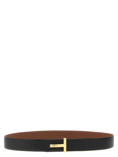 Tom Ford Logo Buckle Reversible Belt Belts Multicolor