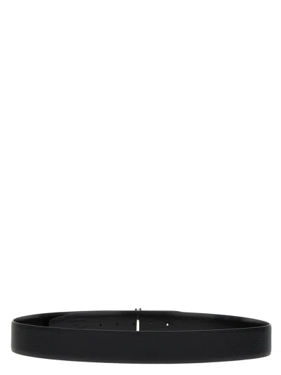 Tom Ford Shiny Smooth Calf Reversible T Belt 40 Mm In Black
